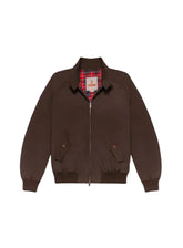 Baracuta G9 Suede Harrington Jacket Chocolate